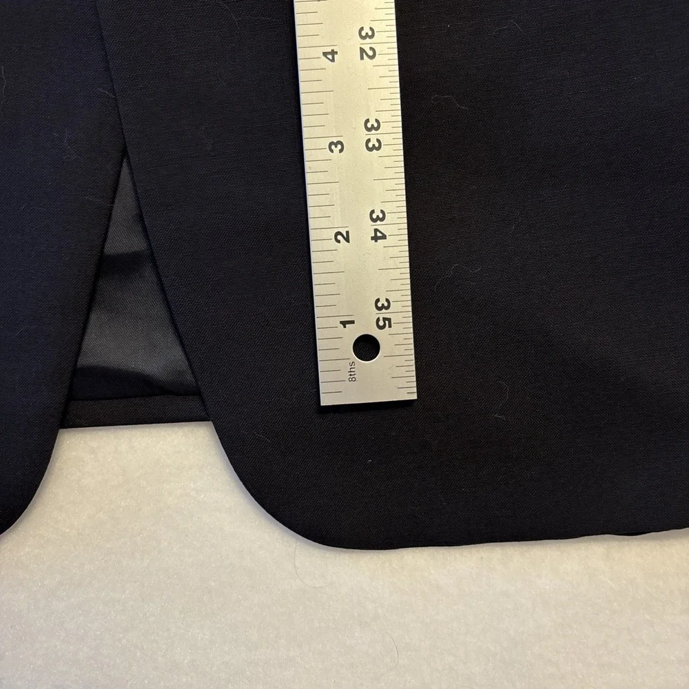 Hart Schaffner Marx Blazer Mens 46XL 100% Wool 2-Button Navy Blue Woven USA